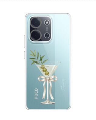 Etui do Xiaomi POCO C85 przeźroczyste, silikonowe Flexi, Paradise, Dry Martini