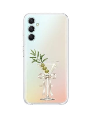 Etui do Samsung Galaxy A34 5G przeźroczyste, silikonowe Flexi, Paradise, Dry Martini