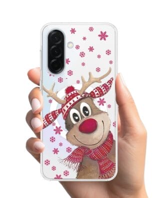 Etui do Samsung Galaxy A37 z MagSafe przeźroczyste, silikonowe Flexi, Renifer