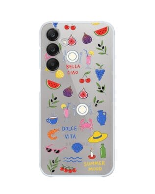 Etui do Samsung Galaxy M35 5G przeźroczyste, silikonowe Flexi, Italian Summer, kolorowe wakacje