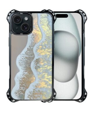 Etui do iPhone 15 Plus IBIZU DropGuard Ultra z MagSafe, Reflect, Złote wybrzeże