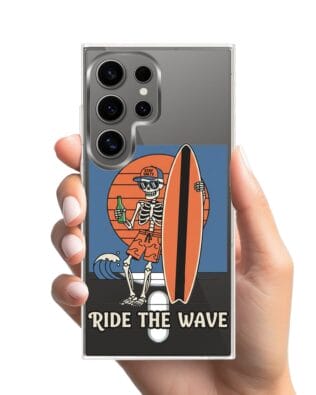 Etui do Samsung Galaxy S24 Ultra z MagSafe przeźroczyste, silikonowe Flexi, Summer Patterns, Ride the wave