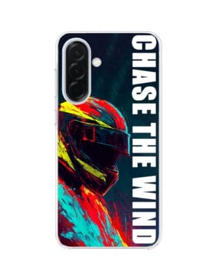 Etui do Samsung Galaxy A37 z MagSafe przeźroczyste, silikonowe Flexi, Bikers, Chase The Wind