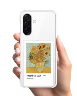 Etui do Samsung Galaxy A26 5G z MagSafe przeźroczyste, silikonowe Flexi, słoneczniki Van Gogh