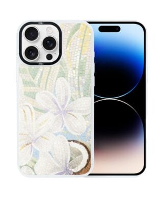 Etui do iPhone 14 Pro Max IBIZU DropGuard Matt z MagSafe, Modern Classics, Biała lilia