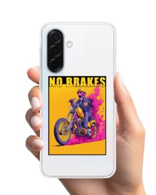 Etui do Samsung Galaxy A37 z MagSafe przeźroczyste, silikonowe Flexi, Bikers, Motocyklem przez świat