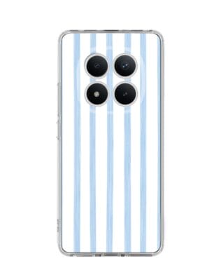 Etui do Xiaomi Redmi Note 15 Pro 4G przeźroczyste, silikonowe Flexi, Summer Patterns, biało-niebieskie paski