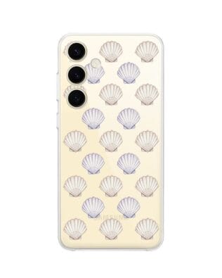 Etui do Samsung Galaxy S24 przeźroczyste, silikonowe Flexi, Summer Patterns, pastelowe muszelki