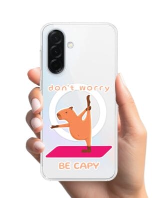 Etui do Samsung Galaxy A37 z MagSafe przeźroczyste, silikonowe Flexi, kapibara
