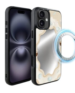 Etui do iPhone 16 IBIZU DropGuard Matt z MagSafe, Reflect, Plażowe lustro