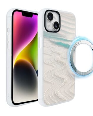 Etui do iPhone 14 IBIZU DropGuard Matt z MagSafe, Amalfi, Koralowa plaża