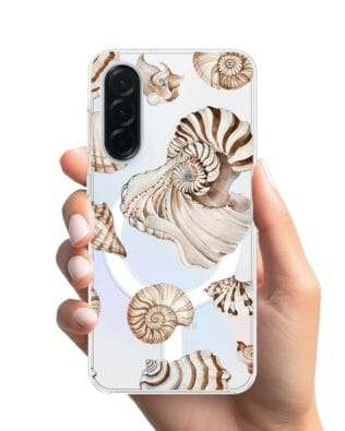 Etui do Samsung Galaxy A36 5G z MagSafe przeźroczyste, silikonowe Flexi, Summer Patterns, ozdobne muszle
