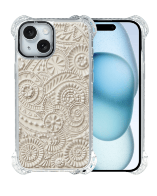 Etui do iPhone 15 Plus IBIZU DropGuard Ultra z MagSafe, Amalfi, Piaszczysty ornament