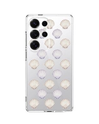 Etui do Samsung Galaxy S25 Ultra przeźroczyste, silikonowe Flexi, Summer Patterns, pastelowe muszelki