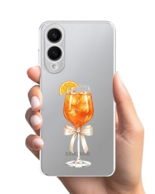 Etui do Samsung Galaxy S25 Edge przeźroczyste, silikonowe Flexi, Paradise, Aperol Spritz