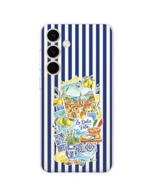 Etui do Samsung Galaxy S24 przeźroczyste, silikonowe Flexi, Italian Summer, Limoncello