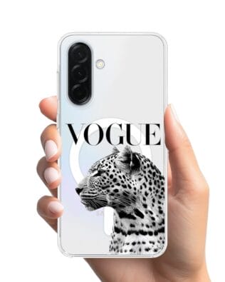 Etui do Samsung Galaxy A37 z MagSafe przeźroczyste, silikonowe Flexi, Positive Vibes, Tygrys Vogue