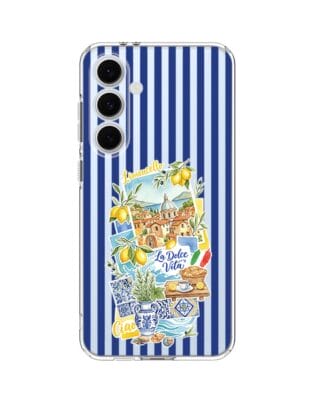 Etui do Samsung Galaxy S24 FE przeźroczyste, silikonowe Flexi, Italian Summer, Limoncello
