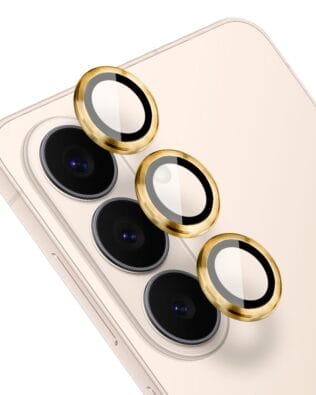 Metalowa osłona obiektywu aparatu ze szkła hartowanego 9H do Samsung Galaxy S26, 1 zestaw, złota