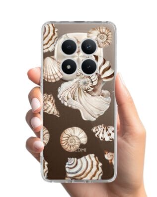 Etui do Xiaomi Redmi Note 15 Pro Plus 5G przeźroczyste, silikonowe Flexi, Summer Patterns, ozdobne muszle