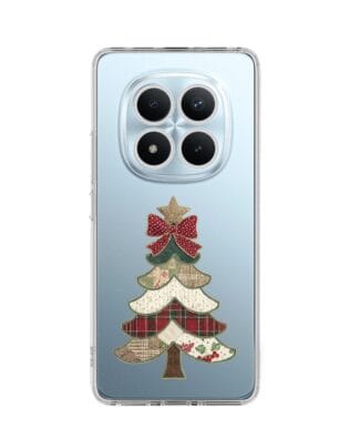 Etui do Xiaomi Redmi Note 15 Pro 5G przeźroczyste, silikonowe Flexi, Przytulne święta, Kraciasta choinka
