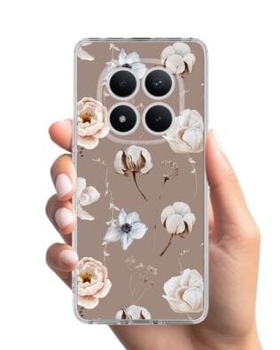 Etui do Xiaomi Redmi Note 15 5G przeźroczyste, silikonowe Flexi, Summer Patterns, akwarelowe kwiatki