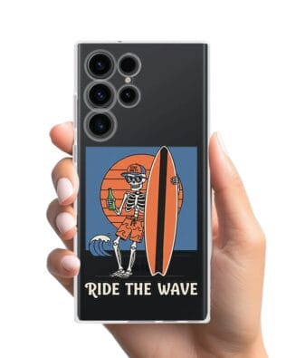 Etui do Samsung Galaxy S23 Ultra przeźroczyste, silikonowe Flexi, Summer Patterns, Ride the wave