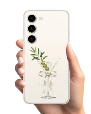 Etui do Samsung Galaxy S23 FE 5G przeźroczyste, silikonowe Flexi, Paradise, Dry Martini