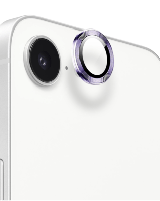 Metalowa osłona obiektywu aparatu ze szkła hartowanego 9H do iPhone 17e, 1 zestaw, głęboka purpura