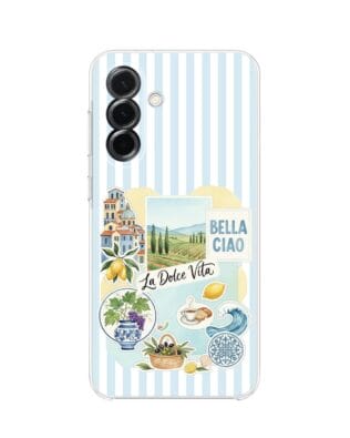 Etui do Samsung Galaxy A36 5G przeźroczyste, silikonowe Flexi, Italian Summer, La Dolce Vita