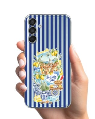 Etui do Samsung Galaxy M15 5G przeźroczyste, silikonowe Flexi, Italian Summer, Limoncello