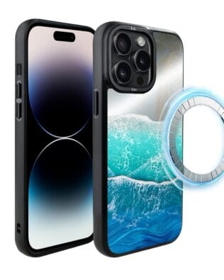 Etui do iPhone 14 Pro IBIZU DropGuard Matt z MagSafe, Reflect, Szafirowy ocean