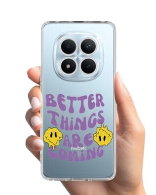 Etui do Xiaomi Redmi Note 15 5G przeźroczyste, silikonowe Flexi, better things are coming