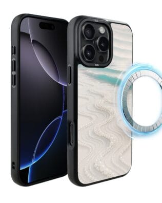 Etui do iPhone 16 Pro Max IBIZU DropGuard Matt z MagSafe, Amalfi, Koralowa plaża