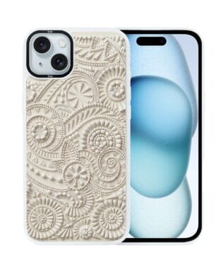 Etui do iPhone 15 IBIZU DropGuard Matt z MagSafe, Amalfi, Piaszczysty ornament