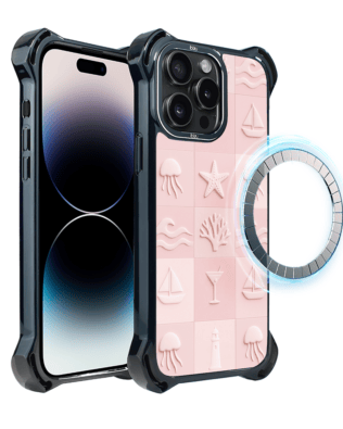 Etui do iPhone 14 Pro IBIZU DropGuard Ultra z MagSafe, Amalfi, Koralowy klub