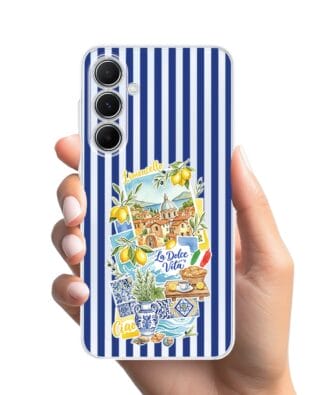 Etui do Samsung Galaxy A55 5G przeźroczyste, silikonowe Flexi, Italian Summer, Limoncello