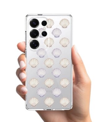 Etui do Samsung Galaxy S25 Ultra przeźroczyste, silikonowe Flexi, Summer Patterns, pastelowe muszelki