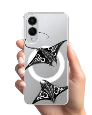 Etui do Samsung Galaxy S25 Edge z MagSafe przeźroczyste, silikonowe Flexi, Summer Patterns, diabeł morski