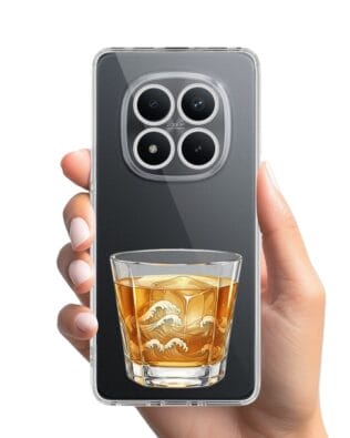 Etui do Xiaomi Redmi Note 15 Pro Plus 5G przeźroczyste, silikonowe Flexi, Paradise, Whiskey on the rocks
