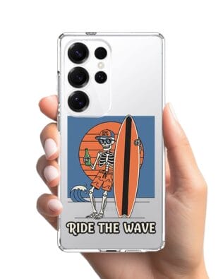 Etui do Samsung Galaxy S25 Ultra przeźroczyste, silikonowe Flexi, Summer Patterns, Ride the wave