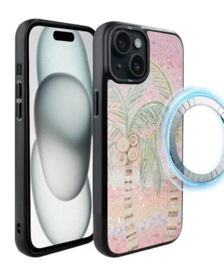 Etui do iPhone 15 IBIZU DropGuard Matt z MagSafe, Modern Classics, Włoski ogród