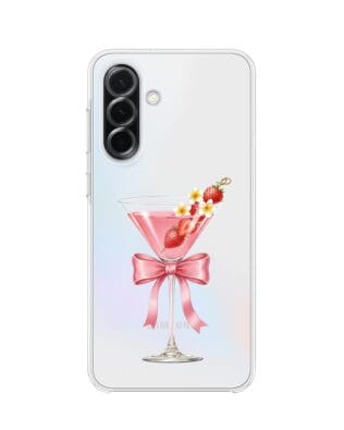 Etui do Samsung Galaxy A36 5G przeźroczyste, silikonowe Flexi, Paradise, Strawberry Martini