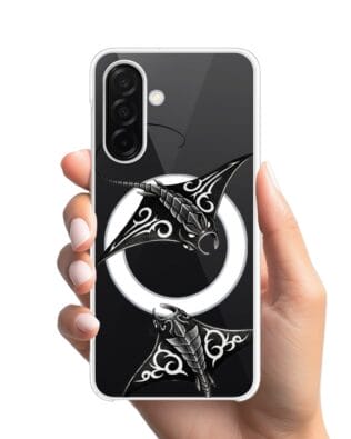 Etui do Samsung Galaxy A26 5G z MagSafe przeźroczyste, silikonowe Flexi, Summer Patterns, diabeł morski