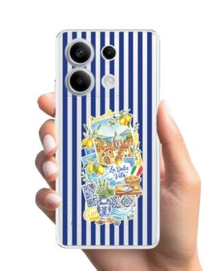 Etui do Xiaomi Redmi Note 13 Pro 5G przeźroczyste, silikonowe Flexi, Italian Summer, Limoncello