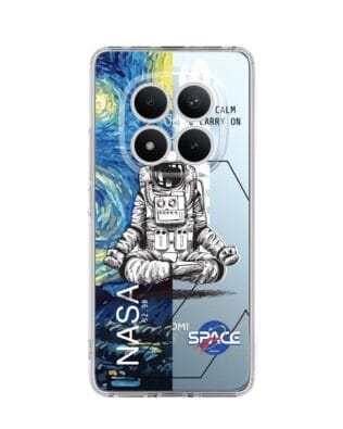 Etui do Xiaomi Redmi Note 15 5G przeźroczyste, silikonowe Flexi, keep calm in Cosmos