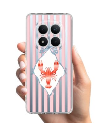 Etui do Xiaomi Redmi Note 15 Pro 5G przeźroczyste, silikonowe Flexi, Summer Patterns, Homar
