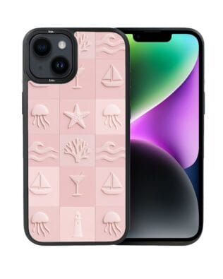 Etui do iPhone 14 IBIZU DropGuard Matt z MagSafe, Amalfi, Koralowy klub