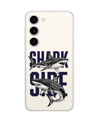 Etui do Samsung Galaxy S23 FE 5G przeźroczyste, silikonowe Flexi, Summer Patterns, Shark side