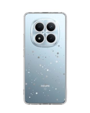 Etui do Xiaomi Redmi Note 15 Pro Plus 5G przeźroczyste, silikonowe Flexi, Zimowa magia, Szampańskie gwiazdki